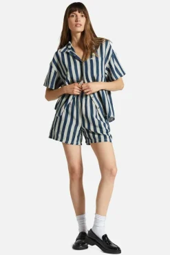 Mykonos Stripe Boyfriend S/S Woven Shirt