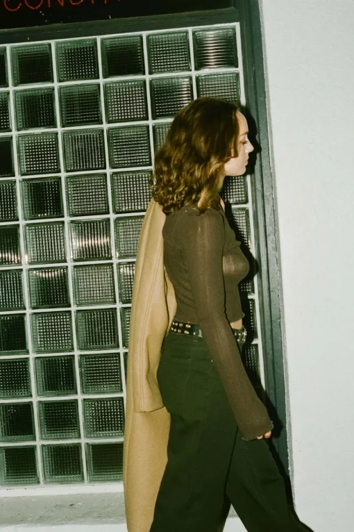 Novelty Ribbed Turtleneck L/S