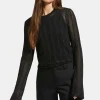 Sheer L/S Knit Top