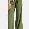 Vintage Linen Blend Wide Leg Pant