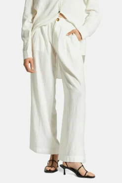 Vintage Linen Blend Wide Leg Pant