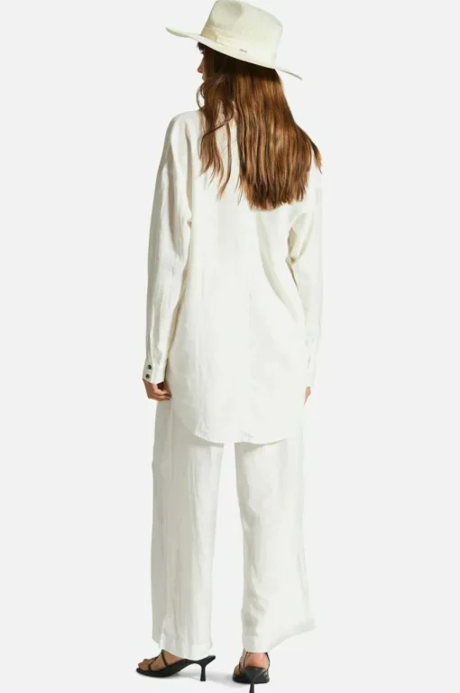 Vintage Linen Blend Wide Leg Pant