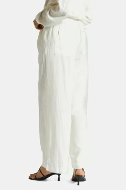 Vintage Linen Blend Wide Leg Pant