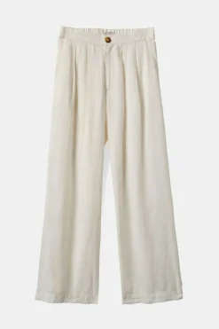 Vintage Linen Blend Wide Leg Pant