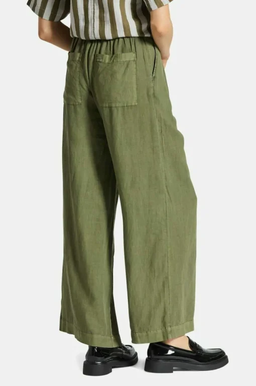 Vintage Linen Blend Wide Leg Pant