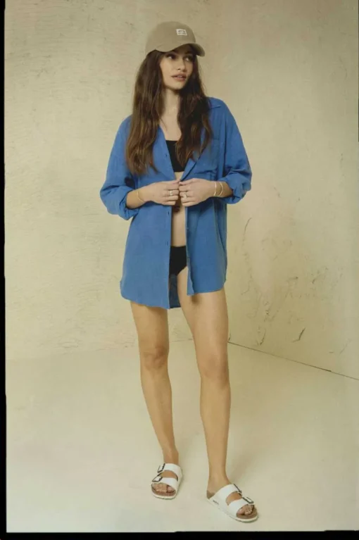 Vintage Linen L/S Woven Shirtdress