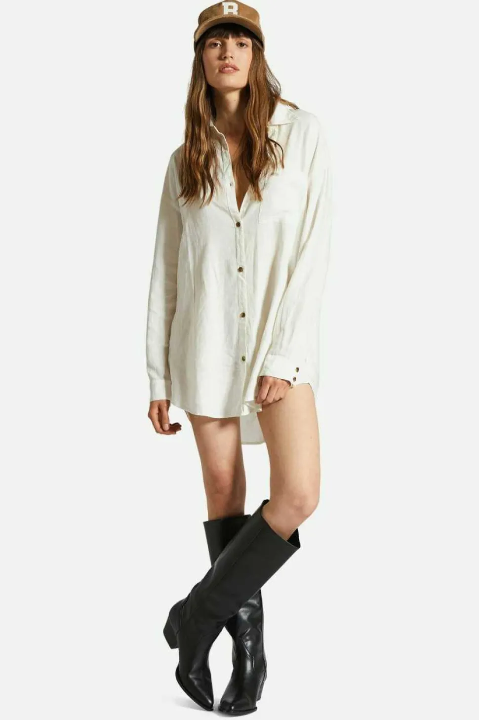 Vintage Linen L/S Woven Shirtdress